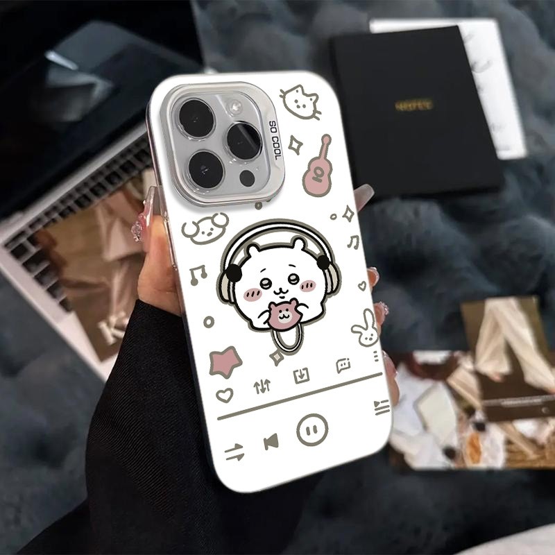 Ốp Lưng iPhone Hình Chii Nghe Nhạc Đáng Yêu - Tương Thích 16/15/14/13/12/11 Pro Max, XS Max, X