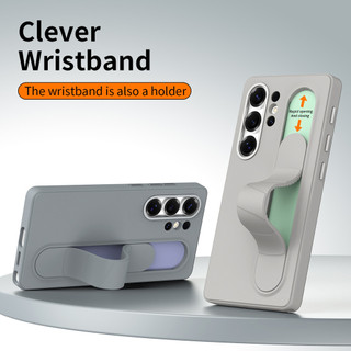 Đứng Cầm Điện Thoại Thông Minh Dành Cho Samsung Galaxy S25 Ultra S25Plus S24 S23 Ultra 5G PC + TPU Silicone Vỏ Bảo Vệ Ngón Tay Thiết Kế Mỏng