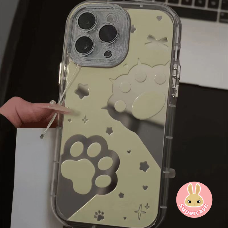Ốp điện thoại rỗng họa tiết móng vuốt mèo dễ thương cho OnePlus 15 13 13T 12 11R 10R ACE 6 5 3 2 2V Nord CE4 CE3 CE2 Lite N300 N30 SE 3 5G 4G Vỏ gương mềm chống sốc trong suốt