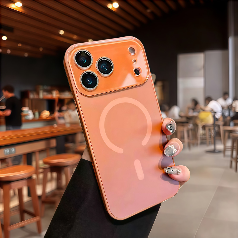 Ốp điện thoại từ tính mờ AG cho iPhone Air 17 Pro Max 16 12 13 14 15 pro max Bảo vệ ống kính chống rơi Vỏ cứng Vỏ chống sốc