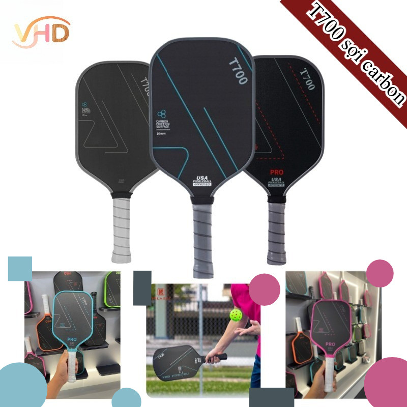 T700 sợi carbon pickball vợt, vải chà tất cả trong một vợt, mở rộng cuộc thi đặc biệt nhiều tùy chọn