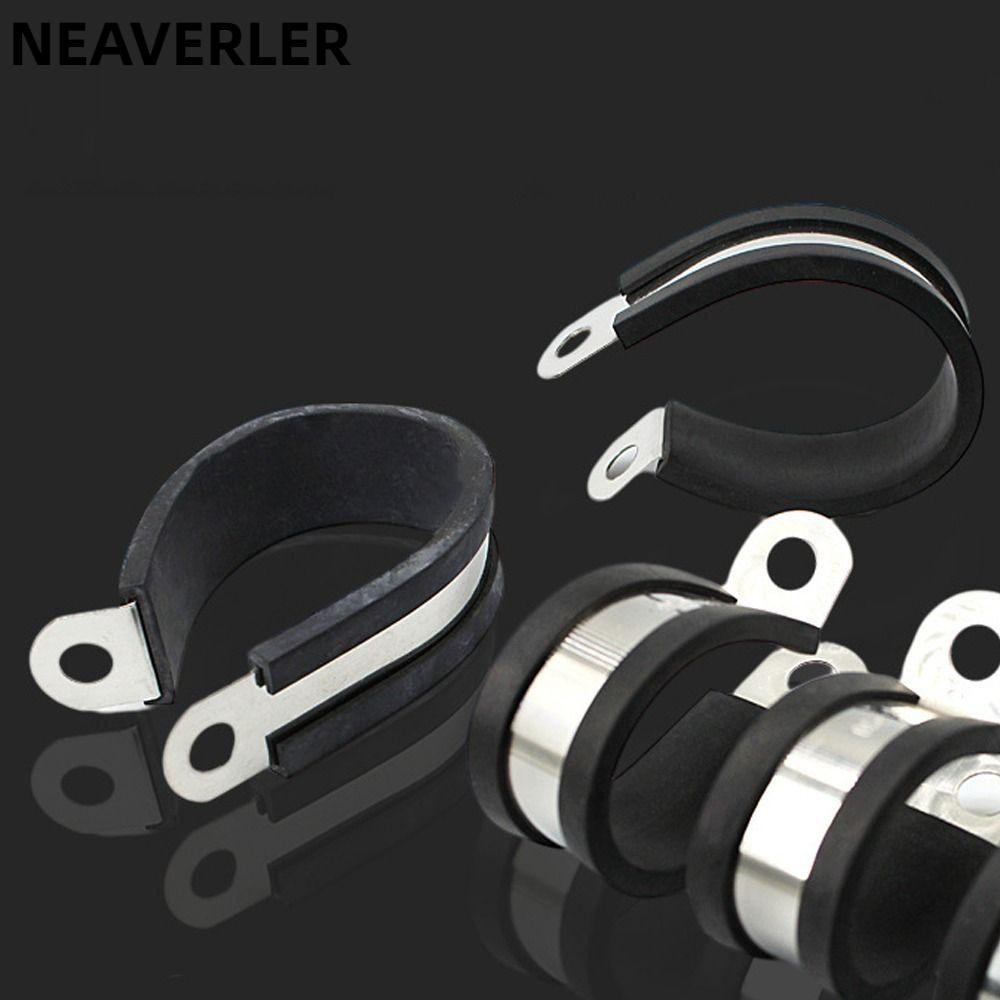 Kẹp lót cao su NEAVERLER, Kẹp ống dây bền bằng kim loại, Bán chạy loại R Hữu ích Gắn ống cố định Giá đỡ phần cứng Phụ kiện điện