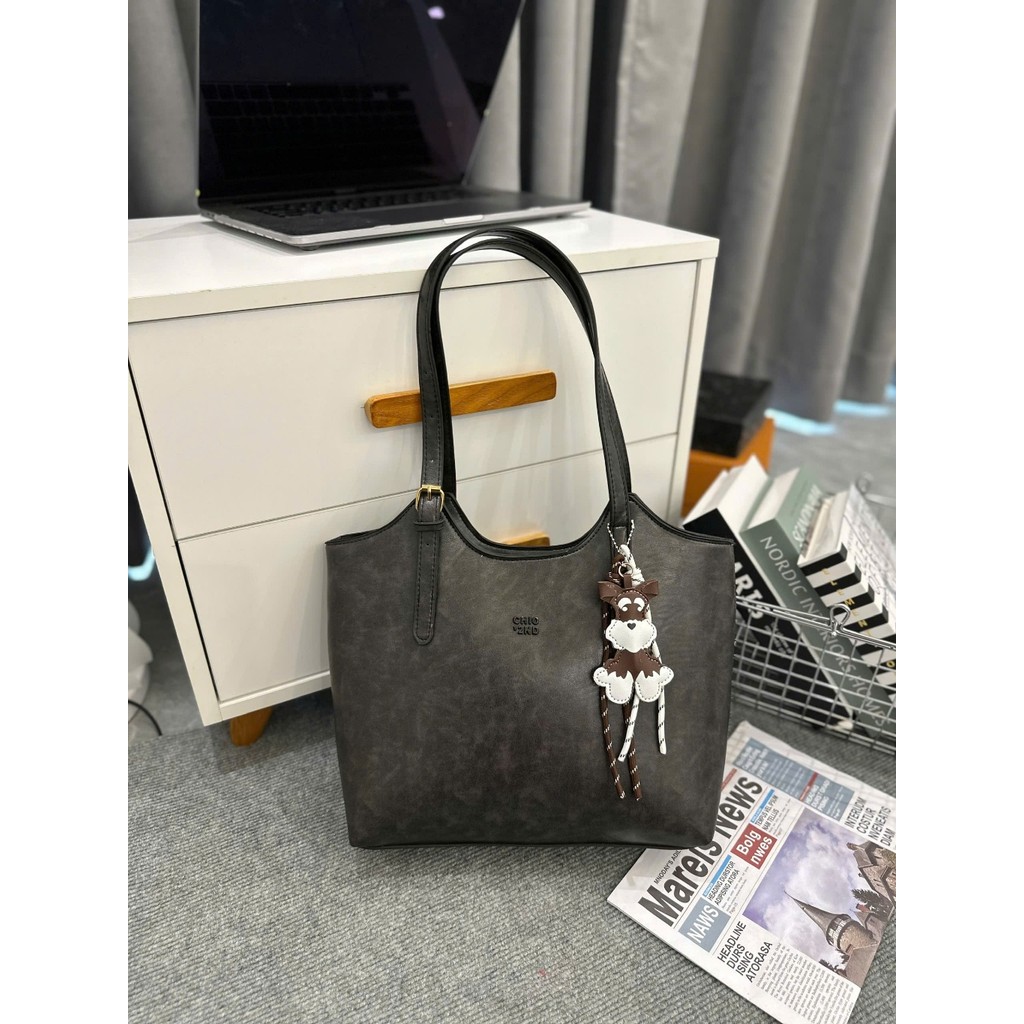 [TẶNG KÈM CHARM] - Túi Tote Da Loang 𝐒𝐚𝐦𝐩𝐭𝐲 Phong Cách Bad Streetwear, Size Lớn Đựng Laptop 14Inch