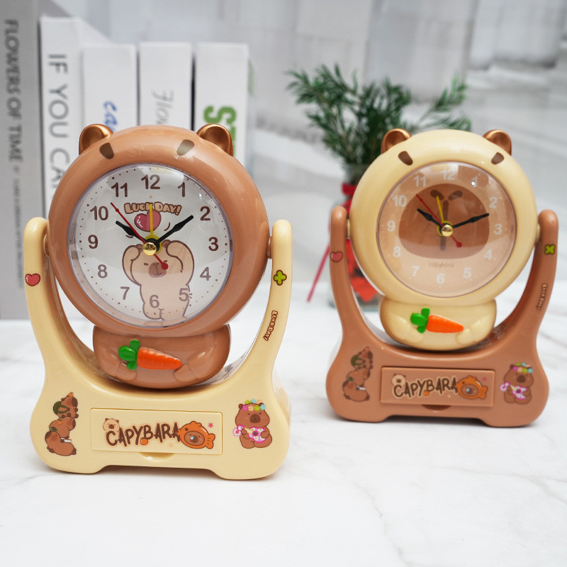 Xuất Khẩu Hoạt Hình Đồng Hồ Kabara Sáng Tạo Trang Trí Búp Bê Phòng Ngủ Đầu Giường Để Bàn Xuất Hiện Đồng Hồ Báo Thức Nhỏ 25.9.23