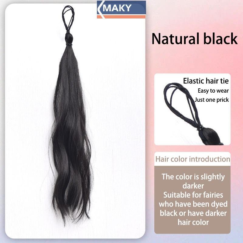 Onetimingcool Thời Trang Đuôi Ngựa Tóc Giả Headrope Phong Cách Mô Phỏng Bện Nữ Tóc Giả Đuôi Ngựa Cao Meatball Phụ Kiện Tóc Dụng Cụ Tạo Kiểu VN