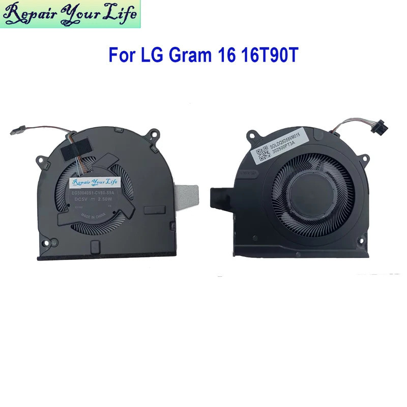 Quạt Làm Mát CPU Laptop Cho LG Gram 16 2 Trong 1 16T90R G.AA78G Bộ Xử Lý Máy Tính Xách Tay Quạt Làm Mát EG50040S1-CV80-S9A DQ5D586M015 DC 5V