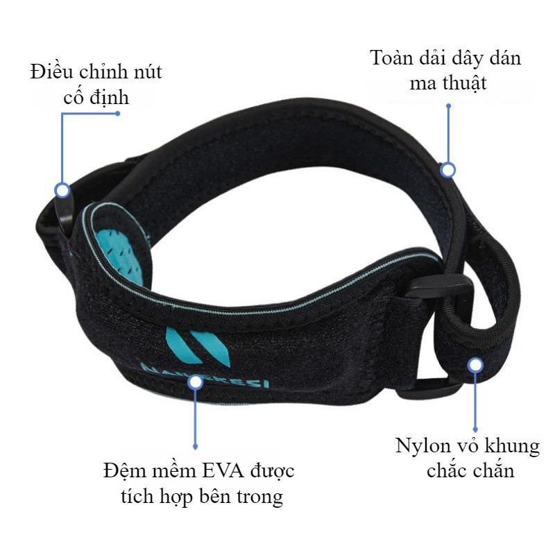 Đai Bảo Vệ Đầu Gối Thể Thao - Silicon Ôm Sát Xương Bánh Chè, Giảm Chấn Thương & Đau Khi Vận Động
