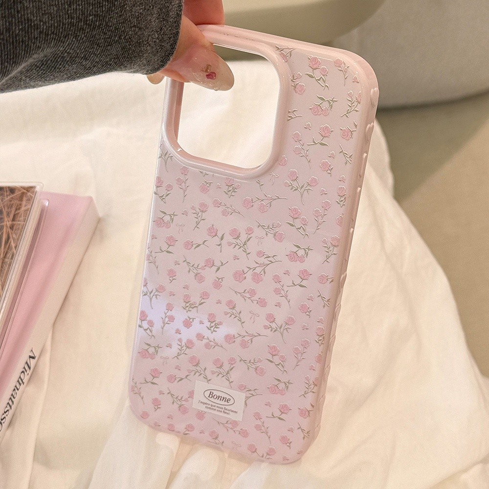 Ốp Điện Thoại Mềm Hoa Hồng Toàn Màn Hình Cho iPhone 17 Pro Max 16 15 14 13 12 Vỏ Bảo Vệ Chống Sốc