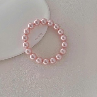 [N1098] - Vòng Tay Ngọc Trai Đá Nhân Tạo Màu Hồng PasTel, Sang Trọng, Móc Cài Chắc Chắn, Phù Hợp Cho Nữ - DAISYN.
