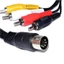 Cáp liên kết nam có thể hoán đổi nóng BTM DIN 5Pin sang 4RCA cho hệ thống TV và âm nhạc 720P