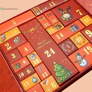 BeautifulHomeA Giáng Sinh Đếm Ngược Trống Hộp Quà Tặng Để Lấp Đầy 24 Ngày Ông Già Noel In Hình Hộp Sưu Tập Giáng Sinh Mùa Vọng Lịch Hộp VN