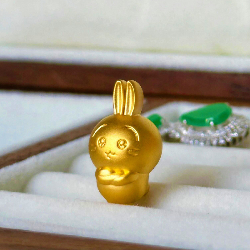 DIY Trang Sức Chiikawa Usaki Đính Hạt Giả Vàng Chiikawa Nhỏ Tám Cát Vàng Vòng Tay Chuyển Hạt