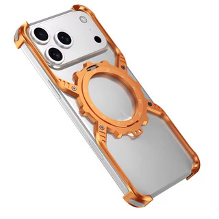 [JLK] Ốp Điện Thoại Đế Dạ Quang Kim Loại Từ Tính Cho iPhone 16e 17Air 17 14 13 15 Plus 16 Pro Max Nhôm Không Vành Ốp Lưng