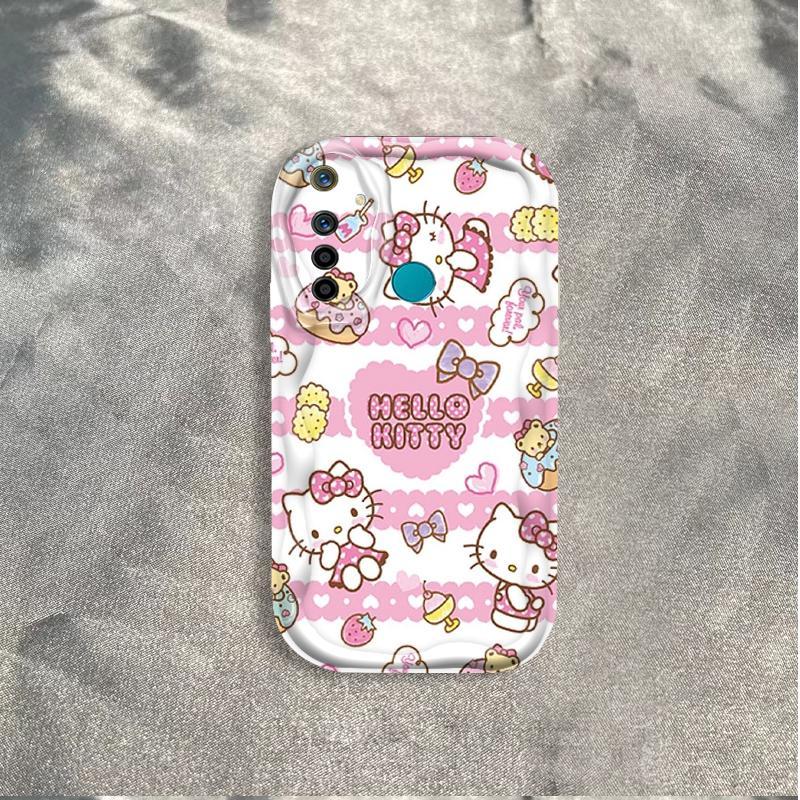 Vỏ Silicon Hoạt Hình Cho Realme 5 5i 5S 6i 3D Vỏ Điện Thoại Mềm TPU Kitty Girl Sinh Viên Chống Sốc Ốp Lưng