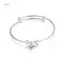 PNPIA- Thời Trang Bạc Người Phụ Nữ Nơ Chuông Lắc Tay Có Thể Điều Chỉnh Cho Nữ Vòng Tay Tiệc Cưới Trang Sức Người Yêu Ngày Lễ Quà Tặng