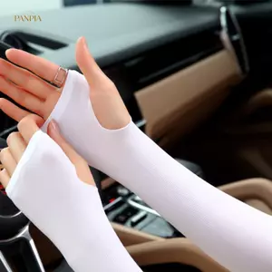 PNPIA- 2 chiếc Ice Silk Sun Protection Arm Covers Tay áo chống tia cực tím ngoài trời mát mẻ