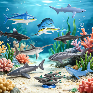Mô Phỏng Mini Ocean Pelagic Sinh Vật Hình Bộ Sưu Tập Đồ Chơi Học Tập Cho Trẻ Em