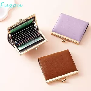 Ví đựng tiền xu cầm tay FUJIOU, Khe cắm thẻ nhiều khe cắm khóa nụ hôn Kẹp ví, Kích thước nhỏ mới Túi đựng tiền bền nhỏ gọn Du lịch