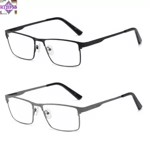 Kính mắt vuông RTJIFSS, Kính đọc sách bảo vệ mắt siêu nhẹ, Kính mắt nam nữ bằng kim loại thoải mái