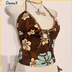 2 Cái / bộ Y2k Bikini Đi Biển, Đồ Bơi Nữ Punk Mùa Hè, Thời Trang Goth Bông Tai Kẹp Bộ Bikini Thường Ngày Đi Biển