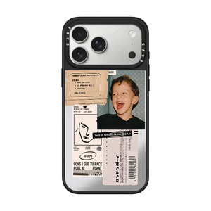 Phim hoạt hình Gương từ tính dễ thương cậu bé Vỏ điện thoại cho IPhone 17 16 15 14 13 12 11 Pro Max 17 Vỏ khí Vỏ bảo vệ chống sốc