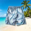 Quần short đi biển thoải mái in hoa 3D phong cách Hawaii Unisex nhanh khô