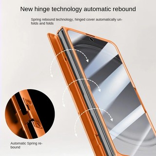 Ốp điện thoại gấp bản lề lò xo tự động sang trọng cho OPPO Find N6 Find N5 Vỏ từ tính Sạc không dây Giá đỡ ống kính toàn màn hình Phim kính cường lực có thể gập lại
