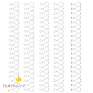 TOPTOOLCX 100 Cái Móc Treo, Móc Phục Hồi Tự Động 6 * 2.6cm Hình Tám, Thép Mạ Kẽm Bạc Trang Trí F1 Trang Trí Khóa Treo Trang Trí Tổ Chức