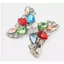BRBRAA 1 Cặp Khóa Giày Nữ, Giày Charm Khóa Sáng Bóng Kim Cương Giả Giày Kẹp, Thời Trang Có Thể Tháo Rời Kim Loại Kẹp Túi Trang Trí Kẹp Đám Cưới