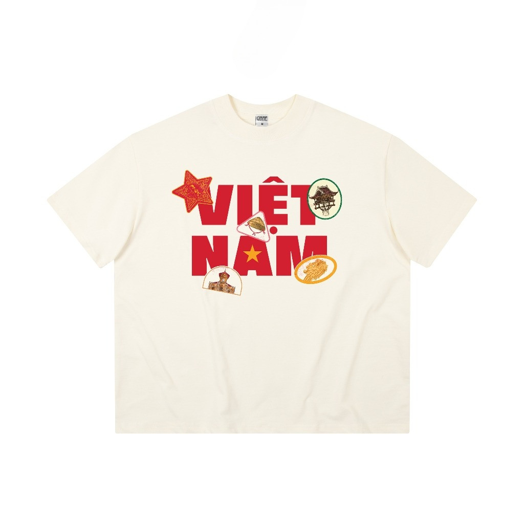 （Giao hàng 24h）Angela Áo Thun Boxy Angela - VIỆT NAM  - Premium Cotton 220gsm Cotton 2 Chiều - GMBX11