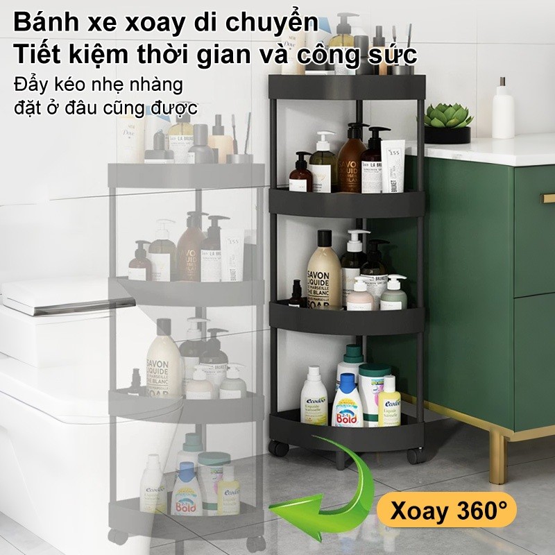 𝐎𝐥𝐢𝐟𝐞 Kệ thông minh Tận dụng góc chết Có bánh xe Khung inox chống gỉ  chắc chắn chịu lực tốt Đa tầng phân loại