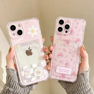 Ốp Điện Thoại Di Động Hoa Nhỏ Smile Daisy Cho Samsung Galaxy A15 A56 A55 A36 A26 A17 A14 A34 A35 A54 A53 5G A32 Ốp Lưng Đựng Thẻ Ảnh Ví TPU Silicon Mềm Bảo Vệ Không Khí Góc