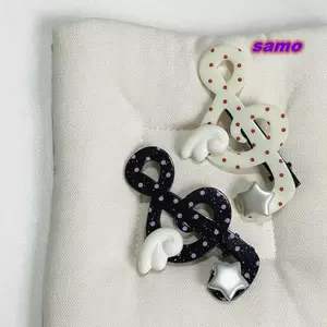 SAMO Musical Note Kẹp Tóc, Chống Trượt Chấm Bi Nhạc Note Kẹp Tóc, Acrylic Nhẹ Hình Ngọt Ngào Phong Cách Hàn Quốc Ngôi Sao Cánh Kẹp Quà Tặng Sáng Tạo