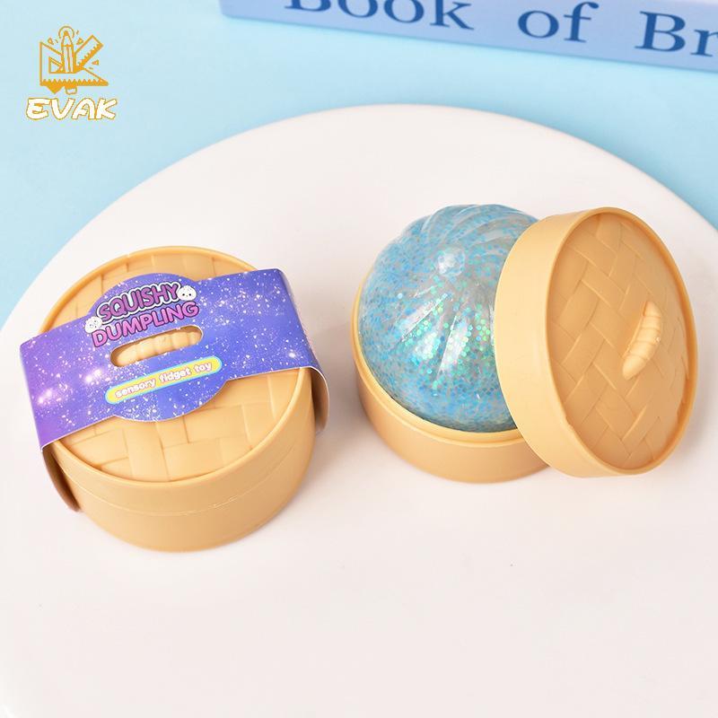 Alittlesetrtu Đồ chơi bóp bánh bao lấp lánh đầy màu sắc - Squishy giác quan giảm căng thẳng VN