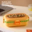 Hộp đựng bánh Hamburger bằng thép không gỉ YB2 có thìa & nĩa Hộp cơm cho học sinh Hộp trái cây