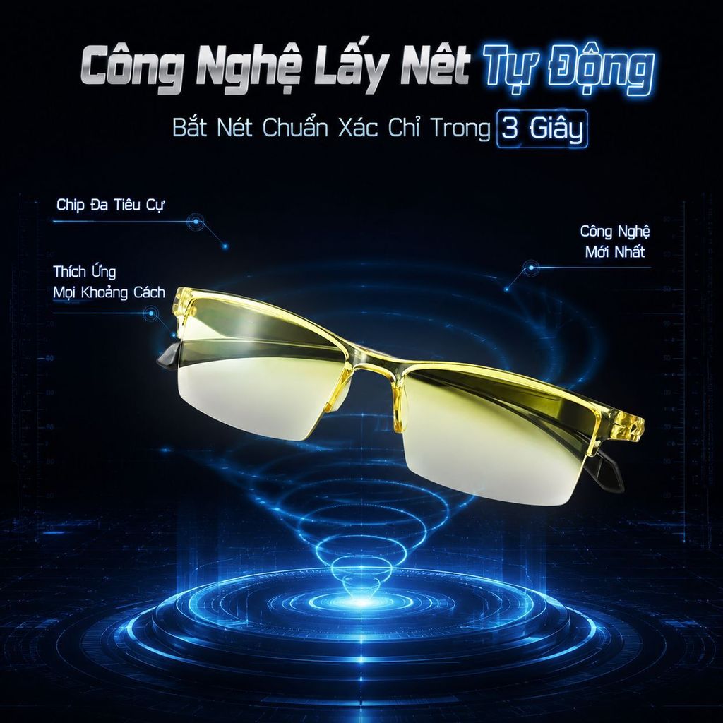⚡Kính lão đa tiêu cự thông minh đổi màu | Kính đọc sách tự động chống ánh sáng xanh| Kính lão cao cấp tròng HD chống lóa