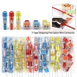 Đầu nối dây tuốt loại T 25A - có lỗ cố định - Khối đầu cuối - Đầu nối dây cáp điện đòn bẩy - Hộp nối nối nhánh nhanh / Giao hàng miễn phí