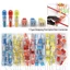 Đầu nối dây tuốt loại T 25A - có lỗ cố định - Khối đầu cuối - Đầu nối dây cáp điện đòn bẩy - Hộp nối nối nhánh nhanh / Giao hàng miễn phí