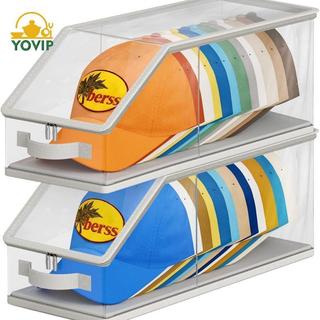 YOVIP Rõ Ràng Có Thể Gập Lại Mũ Bóng Chày Hộp Bảo Quản Staable Chống Bụi 12 Mũ Dung Tích Cho Tủ Quần Áo Tiết Kiệm Không Gian 1 VN