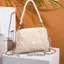 Túi đi biển IFASIN Boho, Túi dệt rỗng bằng da PU có dây kéo, Túi đeo vai phong cách Bohemian hình chữ nhật Trang phục kỳ nghỉ