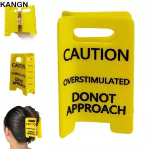 KANGN Cảnh Báo Ký Vuốt Tóc Kẹp, Phụ Kiện Tóc Vàng Sống Động Vuốt Tóc Kẹp, Kẹp Cá Mập Mờ Kẹp Bé Gái Quà Tặng
