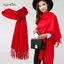 AqToCna Chắc Chắn Nữ Khăn Cashmere Thu Đông Ấm Khăn Choàng Quấn Nam Pashmina sels Khăn Choàng Nữ AqToCna