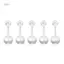 PNPIA- Acrylic Trong Suốt Lưỡi Barbell Rốn Nhẫn Lông Mày Mũi Body Piercing Trang Sức