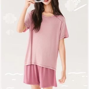 Bộ Váy Ngủ Nữ Tay Ngắn Rời Thư Giãn Cắt Loungewear Cho Trong Nhà Nghỉ Hàng Ngày Và Giải Trí Buổi Tối