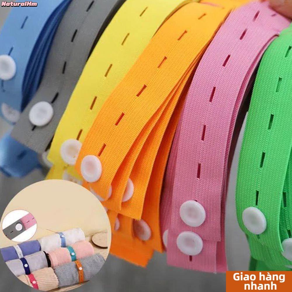 NATURALHM 10 / 30 Chiếc Dây Đàn Hồi Nylon Có Lỗ Nút, Cuộn Lên Có Thể Điều Chỉnh May Tất Sắp Xếp, May Thủ Công DIY May Nhiều Màu Sắc Tiết Kiệm Không Gian Ràng Buộc Dây Phân Loại Hộ Gia Đình