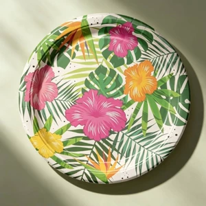 Bộ đĩa và khăn ăn tiệc Hawaii Bộ đồ ăn dự tiệc nhiệt đới dùng một lần Bộ đồ ăn Lễ hội bắt mắt cho người lập kế hoạch sự kiện, sinh nhật