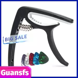 Guansfs Dioche Professional Guitar Capo Polymer Chất liệu composite Bộ thay đổi giai điệu bền với miếng đệm silicon và lò xo chịu lực cao cho điện acoustic Bao gồm 5 phím đàn