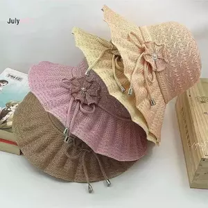 JULYHOT Vành Rộng Chống Tia UV Mũ Rơm Thời Trang Thường Ngày Thoáng Khí Đi Biển Mũ Buet Mũ Mùa Hè Mũ Chống Nắng Massivedeals