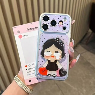 Màu Rắn Polka Dot Khóc Trường Hợp Điện Thoại Trẻ Em Cho iPhone 17 16 15 14 13 12 11 Pro Max X XR XS Max 7 8 Plus SE2020