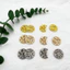 Khóa tấm kim loại Phong cách Trung Quốc Khóa quần áo Nhiều nút Quans lớn Nút cổ áo Hanfu Sườn xám Nút bán nguyệt 6.23 G8RT